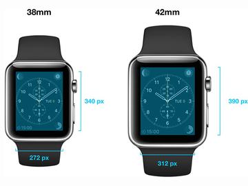 Apple Watch螢幕解析度公佈 1.5/1.65吋有差異