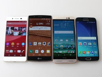 [比較]Sony Z3+/LG G4/HTC M9+/三星S6旗艦機速比