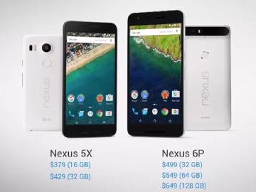 Nexus 6P與5X發表 分別交由華為、LG操刀設計