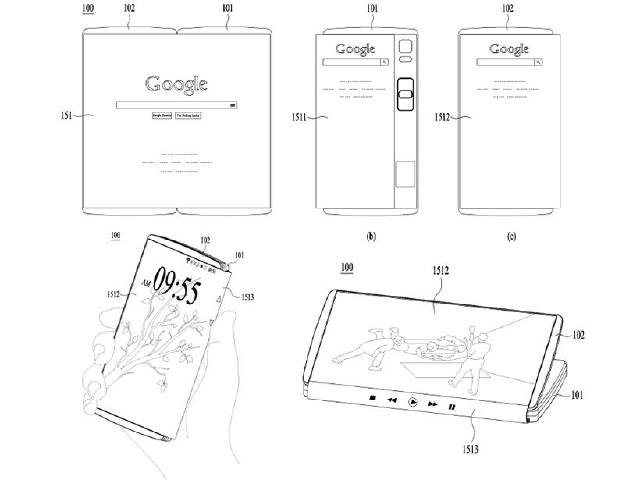 可折二合一智慧手機成趨勢？LG、三星、微軟專利曝光