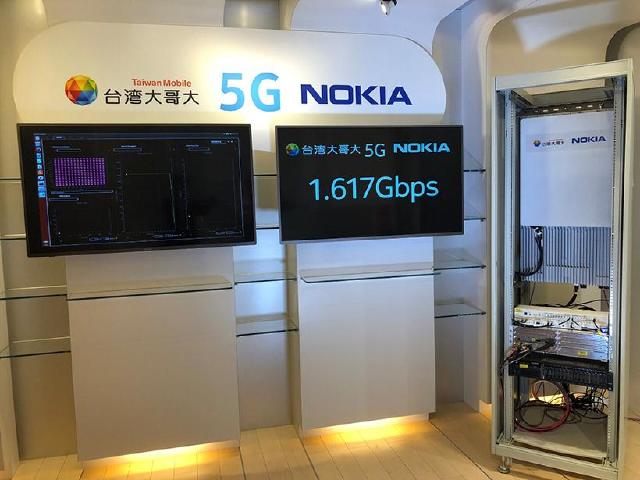 下載速率1.6Gbps 中華電信、台灣大哥大與諾基亞完成5G實網連線