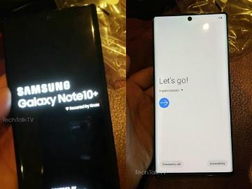 SAMSUNG Note 10+實機曝光 螢幕正上方開孔放鏡頭