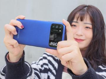 類皮革紋背蓋、6千大電量手機 POCO M3開箱