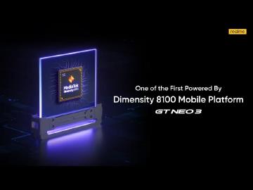 realme GT Neo3確定搭載天璣8100 機身渲染圖與規格疑洩