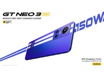 realme GT Neo3印度4月底發表 150W光速閃充版將登場