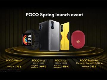 POCO發表F4 GT與Watch  攜手原神推出聯名耳機