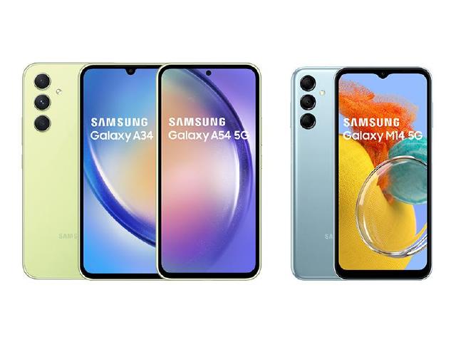 三星A54、A34與M14中階手機台灣上市 價格6490起