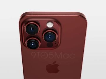 深紅色iPhone 15 Pro模擬圖曝光 15 Pro Max相機模組厚度可能比前代薄