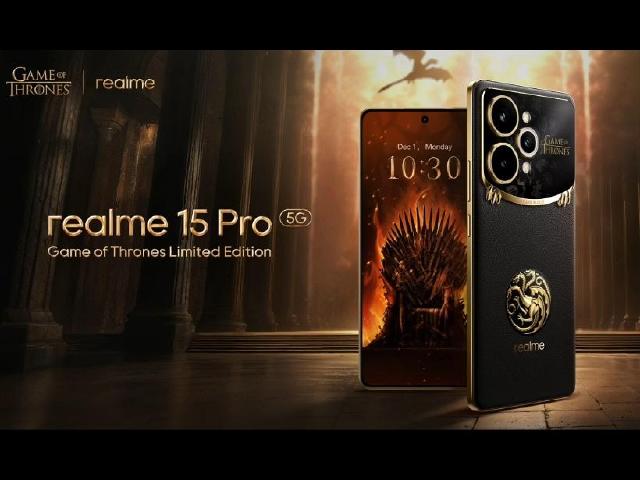 realme 15 Pro 5G權力遊戲限量版發表！導入溫感變色皮革背蓋
