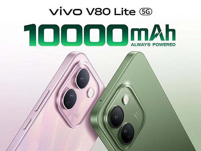 1萬大電量手機vivo V80 Lite大馬9月發表！設計與巴基斯坦版不同